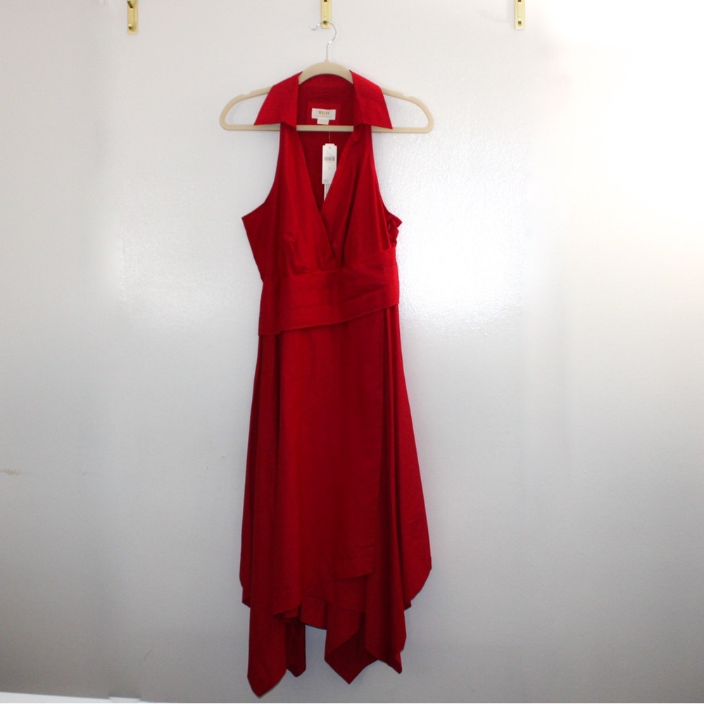 NWT MAEVE ANTHROPOLOGIE Red Wrap Dress